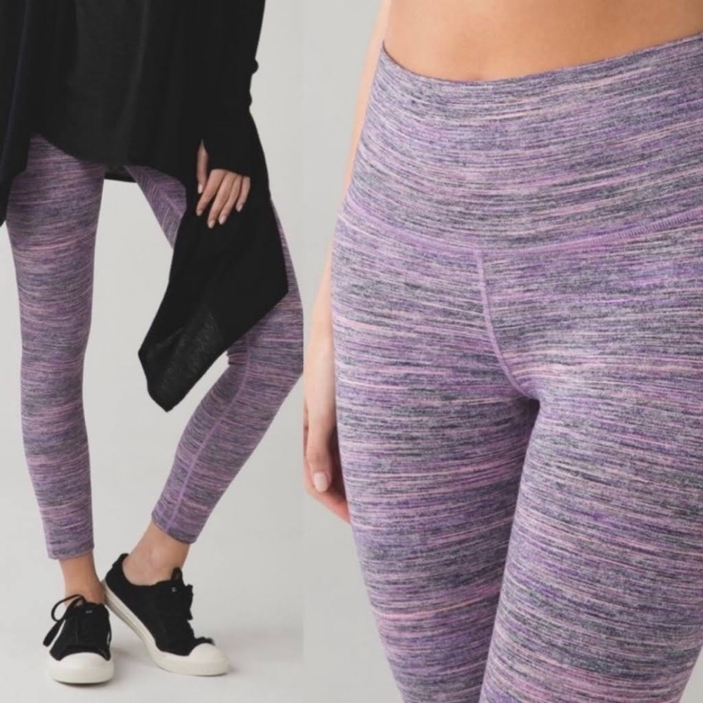 Lululemon High Times Tender Violet Space Dye Pant EUC- size 4